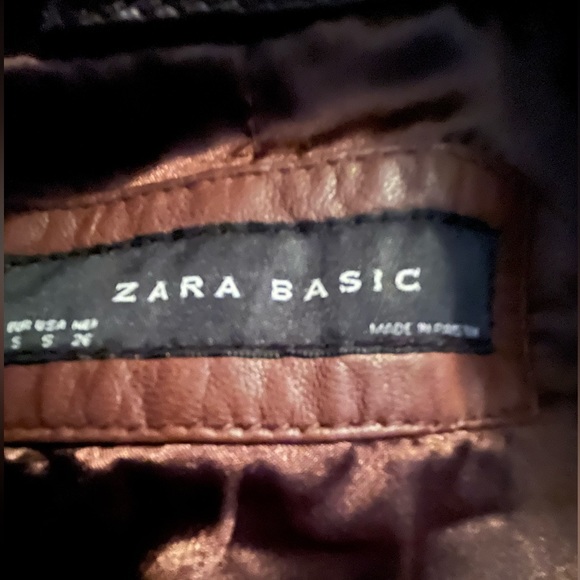 Zara Basic leather utility jacket size S - Picture 3 of 5